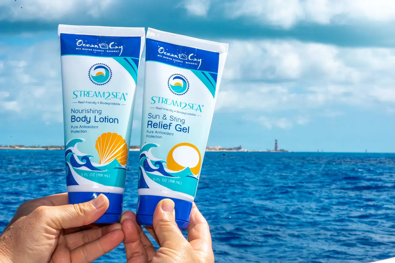 MSC Ocean Cay's Marine Reserve Partners with Stream2Sea to provide reef safe sunscreens, protecting their coral reefs and their guests! - Stream2Sea .com