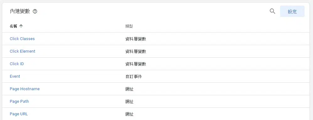 GTM變數Variable